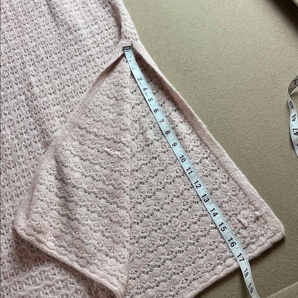 House of Harlow 1960 Crochet Knit Maxi Skirt Set - 2 Pieces Soft Pink Size S - Picture 10 of 15